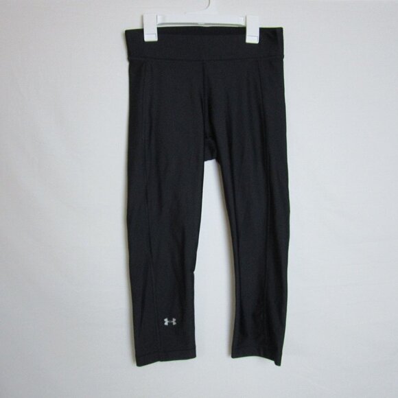 Under Armour Black Capri Compression Leggings Heat Gear Women's Medium - Picture 1 of 4